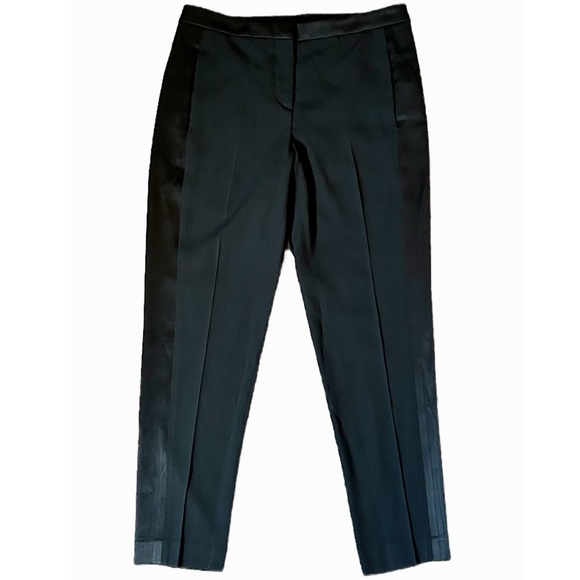 rag and bone black trouser with satin side stripes - Picture 1 of 12